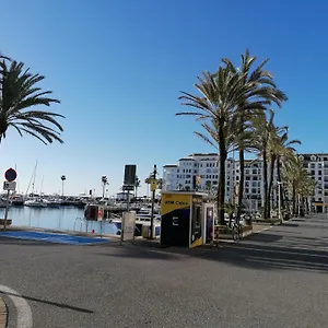 2252-amazing On Beach, Port View From Terrace! Manilva